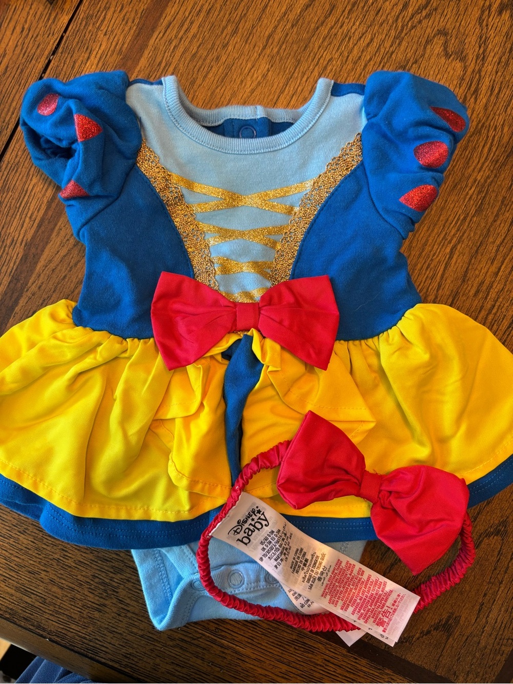 Disney baby Snow White Princess Dress with Bow Headband